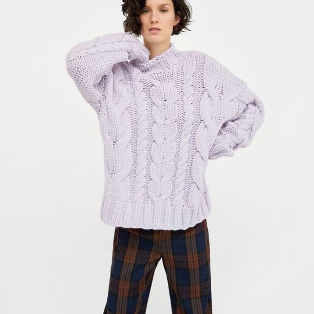 Good, Mock Neck Knitted Sweater for cozy outfit.